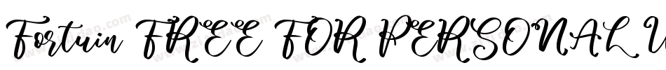 Fortuin FREE FOR PERSONAL USE字体转换